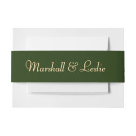 Hunter Green und Gold Einladungsbanderole