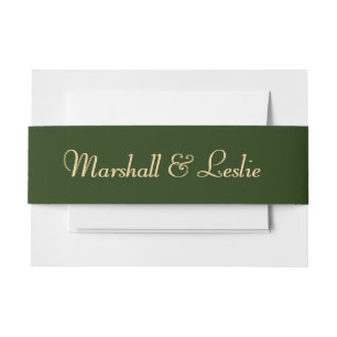 Hunter Green und Gold Einladungsbanderole