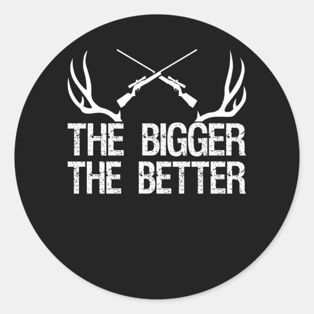 Hunter Hirschgeweih Jagdgun Geweigh Trophy Runder Aufkleber (Vorderseite)