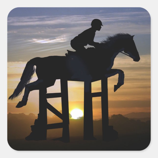 Hunter Jumper Horse and Rider Stickers (Vorderseite)