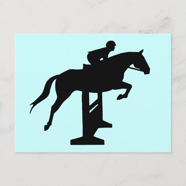 Hunter Jumper Horse & Rider Postkarte (Vorderseite)