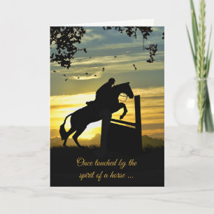 Hunter Jumper Horse Sympathy Card Karte