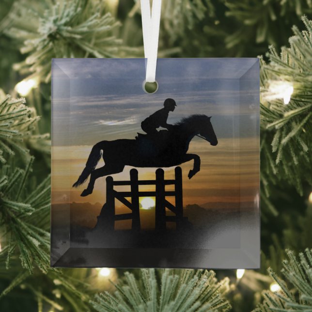 Hunter Jumper Pferd Weihnachten Ornament Aus Glas (Insitu)