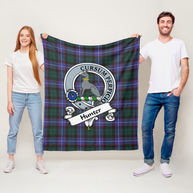 Hunter Modern Clan Abzeichen Tartan Kariert Fleecedecke (Beispiel)