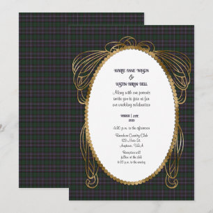 Hunter Modern Original Scottish Tartan Wedding Einladung