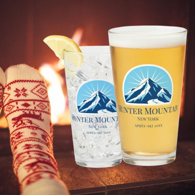 Hunter Mountain New York Skigebiet Bierglas Glas (Von Creator hochgeladen)