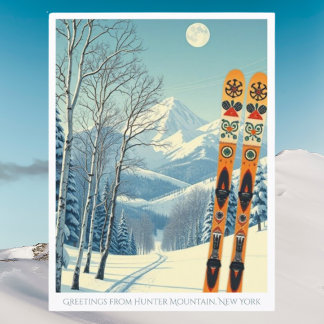 Hunter Mountain New York Skiurlaub Postkarte