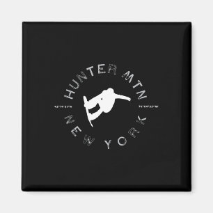 Hunter Mountain Ny Vintage Retro Snowboarden Magnet