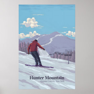 Hunter Mountain Skigebiet Reiseplakat Poster