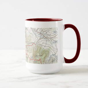Hunter Mountain Topo Karte Tasse