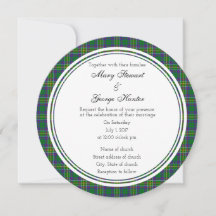 Hunter Scottish Wedding Round Einladung