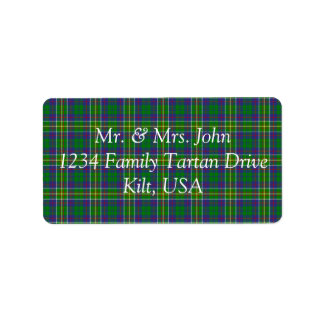 Hunter Tartan Label Adressaufkleber