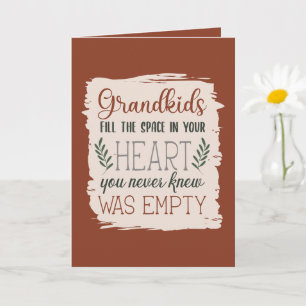 Hunter & Terracotta Grandparent's Day Typography Karte