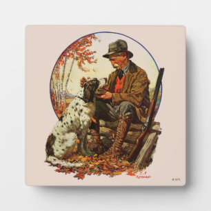 Hunter und Spaniel Fotoplatte