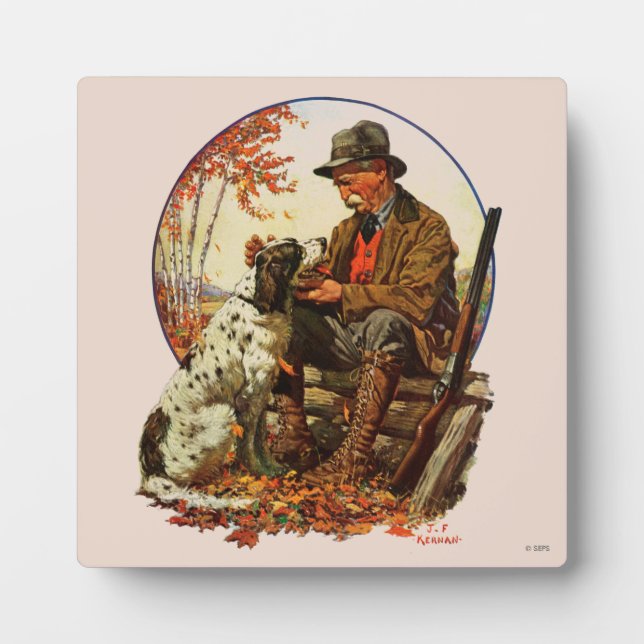 Hunter und Spaniel Fotoplatte (Vorderseite)