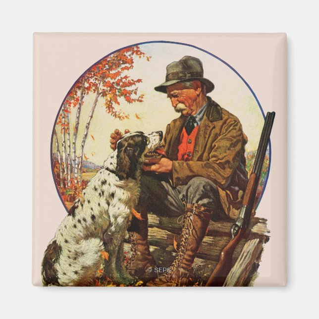 Hunter und Spaniel Magnet (Vorne)