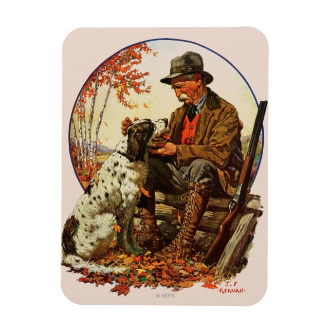 Hunter und Spaniel Magnet (Vertikal)