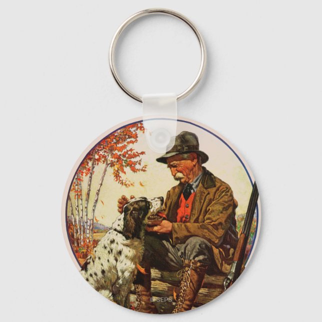 Hunter und Spaniel Schlüsselanhänger (Vorderseite)