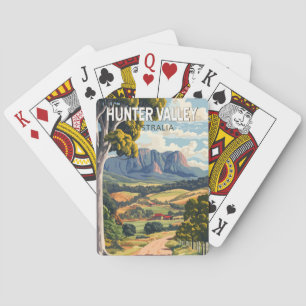 Hunter Valley Australien Reise Kunst Vintage Spielkarten