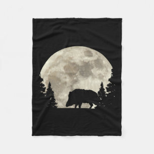 Hunter Wild Boar Keiler Wildsau Jagdjäger Fleecedecke