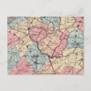 Hunterdon, Somerset Cos, NJ Postkarte