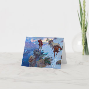 Hunter's Luck von Charles Marion Russell Dankeskarte