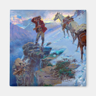 Hunter's Luck von Charles Marion Russell Magnet