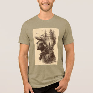 Hunters Spirit Druck T-Shirt Tri-Blend Shirt