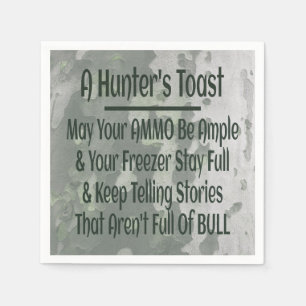 Hunter's Toast Funny Green Camouflage Serviette