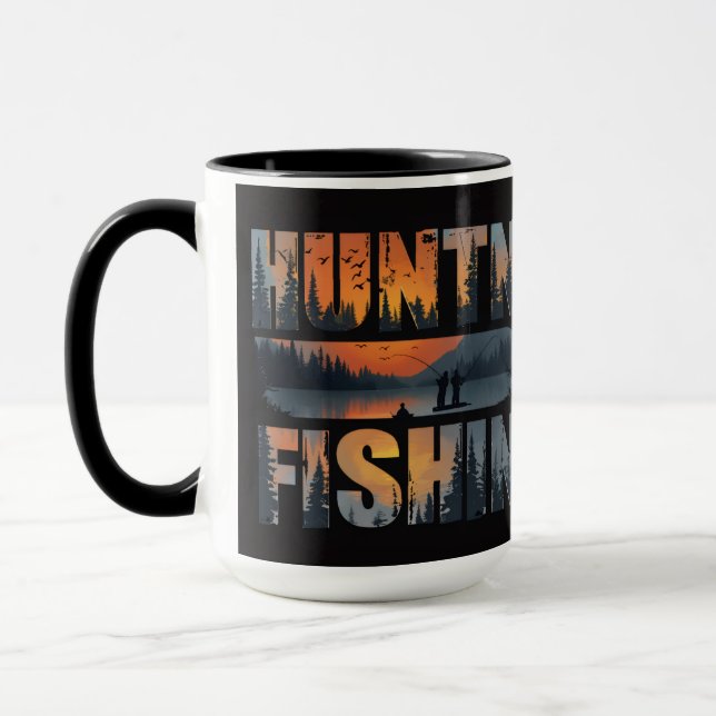 Huntin Fishin Coffee Mug | Outdoor Fishing mug Tasse (Links)