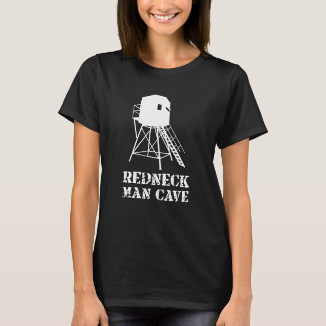 Hunting Blind Man Cave Funny Deer Hunter and Hunti T-Shirt (Vorderseite)
