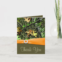 Hunting Camo Wedding Thank You Cards