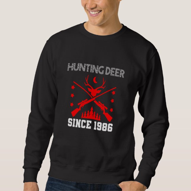 Hunting deer since 1986 sweatshirt (Vorderseite)