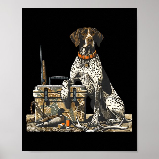 Hunting Dog Inter Bird Dog Duck Hunter Camo Retrie Poster (Vorne)