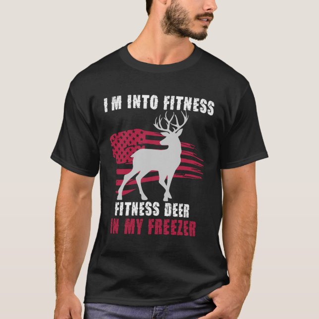 Hunting Im Into Fitness Fit_ness Deer Freezer Men  T-Shirt (Vorderseite)