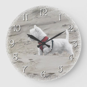 Hunting in the Dunes Große Wanduhr