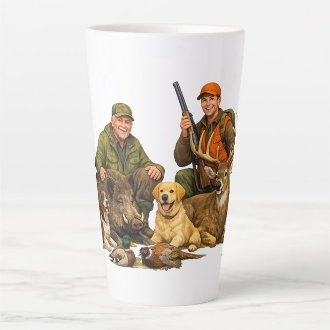 Hunting trophies with dogs outdoor hunter gift milchtasse (Vorderseite)