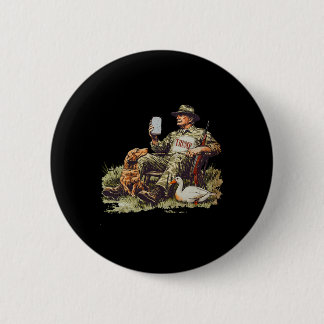 Hunting Trump Camouflage Funny Duck Hunting Season Button