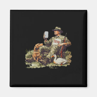 Hunting Trump Camouflage Funny Duck Hunting Season Magnet