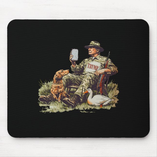 Hunting Trump Camouflage Funny Duck Hunting Season Mousepad (Vorne)