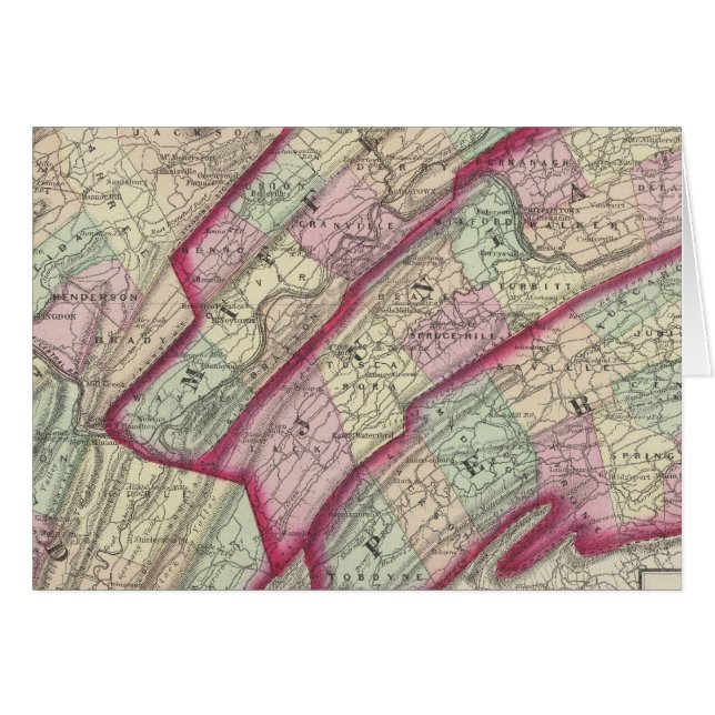 Huntingdon, Juniata, Mifflin, Perry Landkreise (Vorderseite (Horizontal))