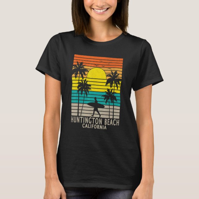 Huntington Beach California CA Surfer Surfing Surf T-Shirt (Vorderseite)