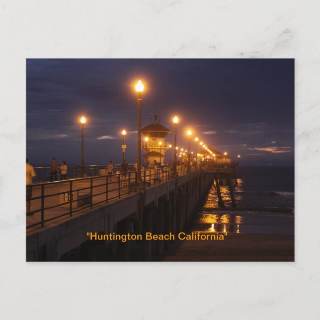 Huntington Beach California Postkarte (Vorderseite)