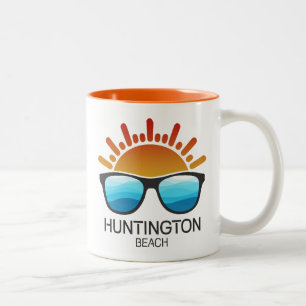 Huntington Beach California-Sonnenbrille Zweifarbige Tasse