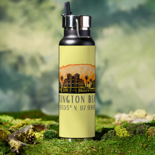 Huntington Beach City Silhouette Trinkflasche