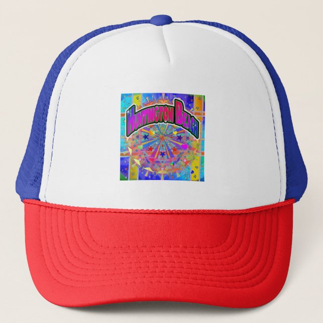 Huntington Beach Cosmic Unity Hat Truckerkappe (Vorderseite)