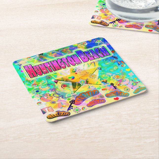 Huntington Beach Epoch Hour Untersetzer (angewinkelt)
