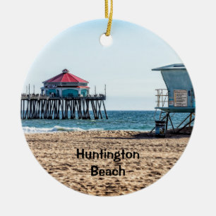 Huntington Beach Holiday Ornament