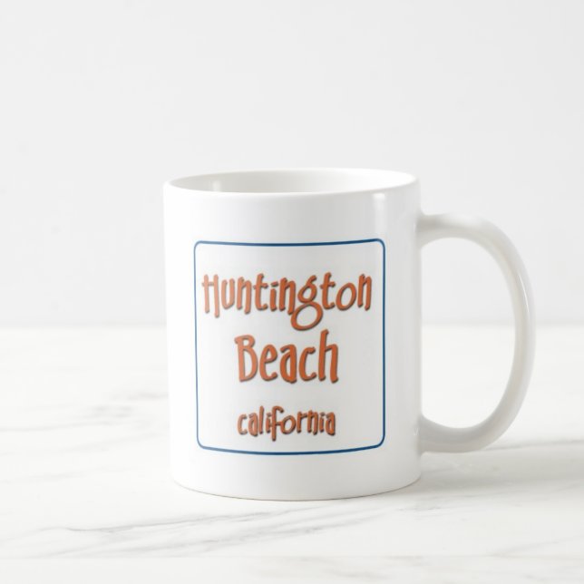 Huntington Beach Kalifornien BlueBox Kaffeetasse (Rechts)