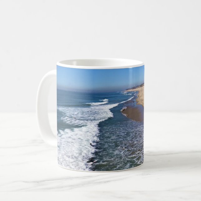 Huntington Beach, Kalifornien Kaffeetasse (Vorderseite Links)